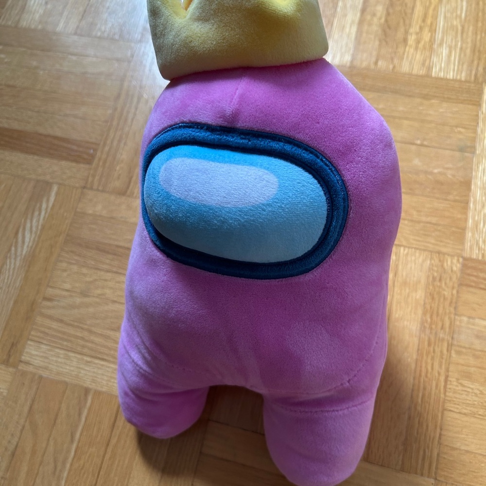 Among Us Pink Plush Toy with Crown